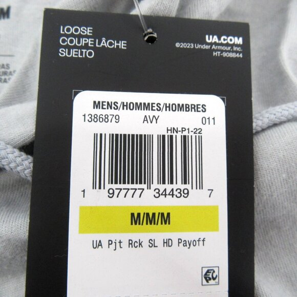 Under Armour UA Project Rock Training Tank Hoodie Mens Size Medium Grey NEW - Picture 12 of 14